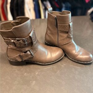 Charles By Charles David Brown Combat Moto Boots